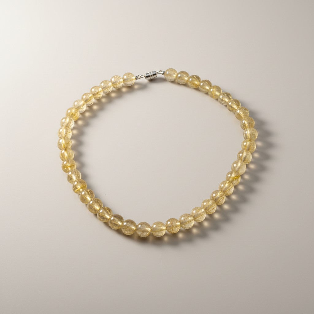 Golden Agate Necklace 16" Magnetic Clasp