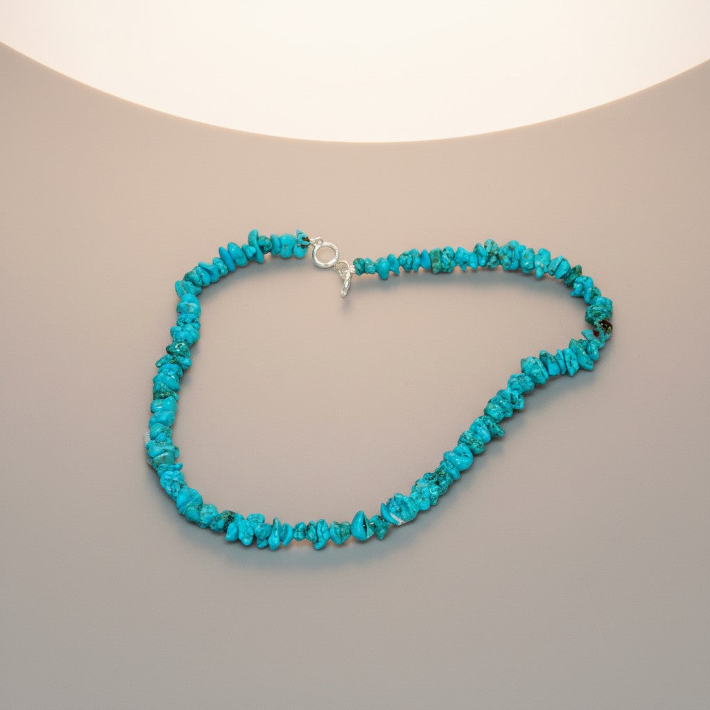Blue Turquoise Necklace 19 in