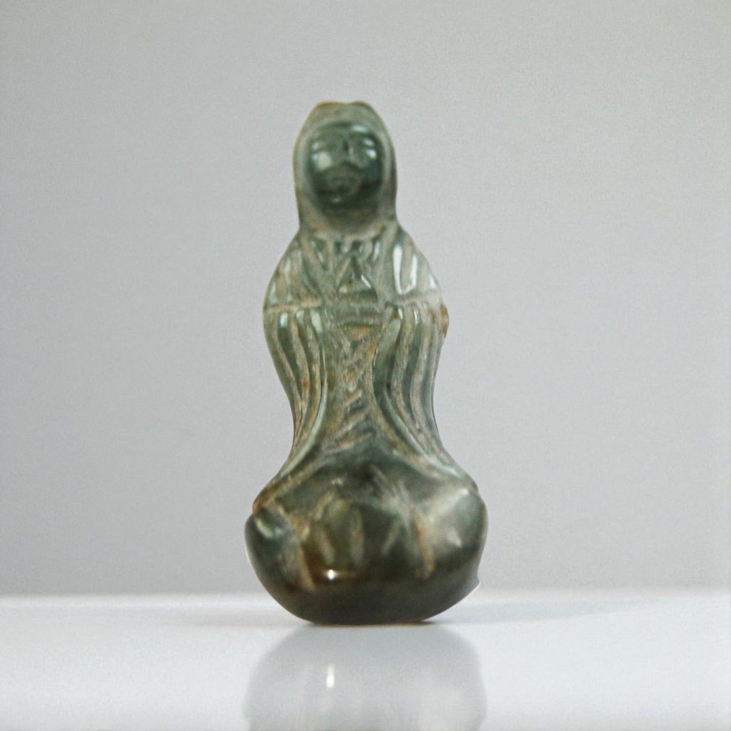 Kuan Yin Jade Charm 1-1/2" Long