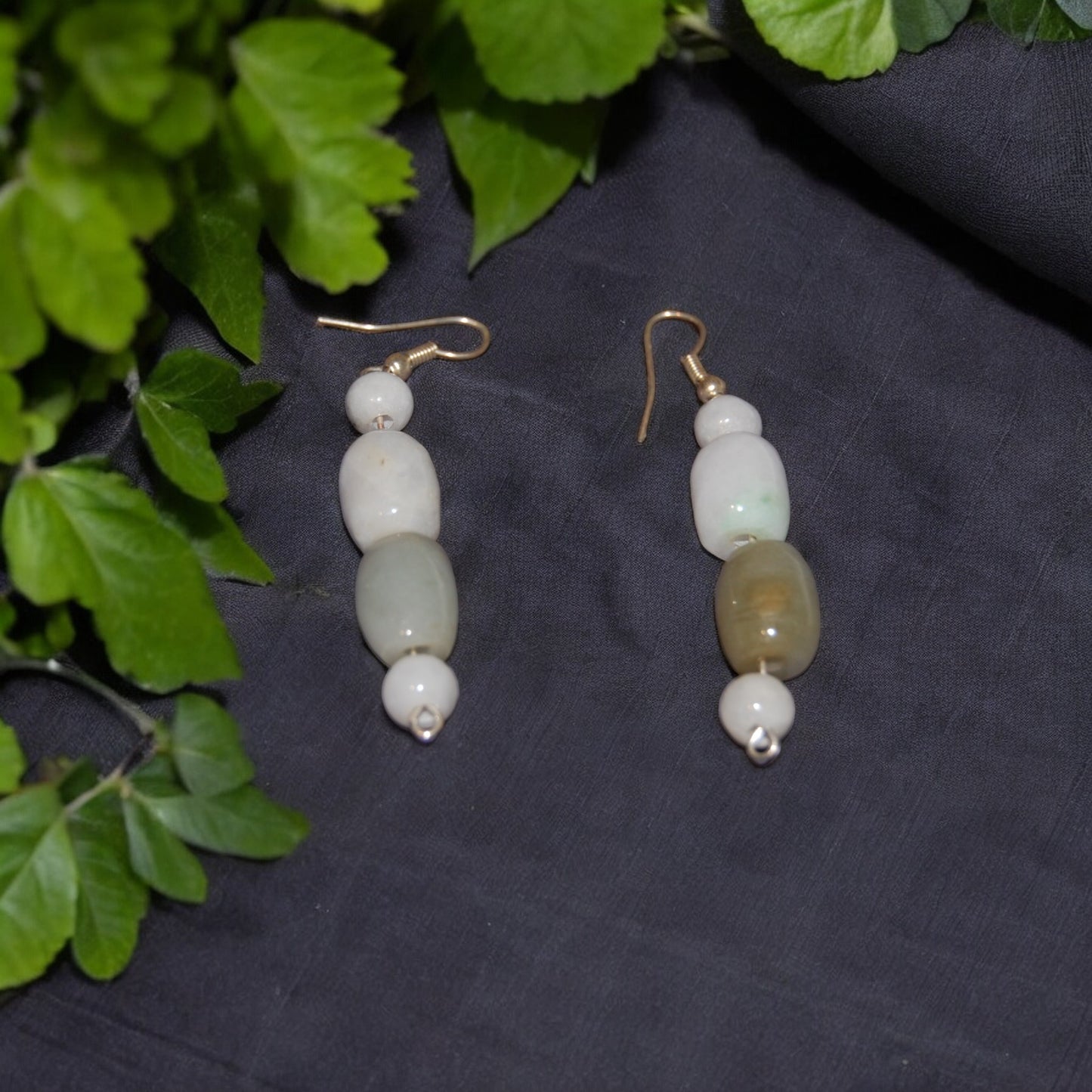 Jade Hook Earring Set