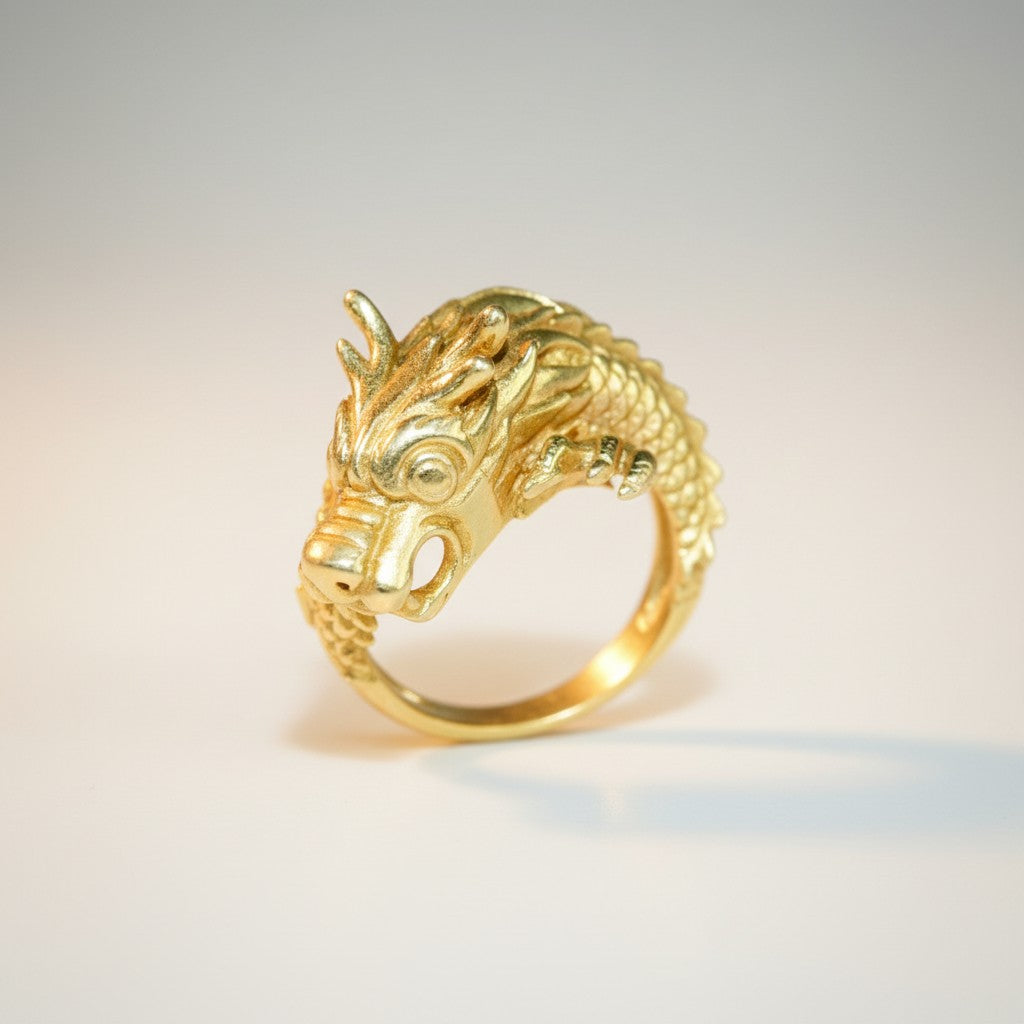 Golden Dragon Ring Size 7