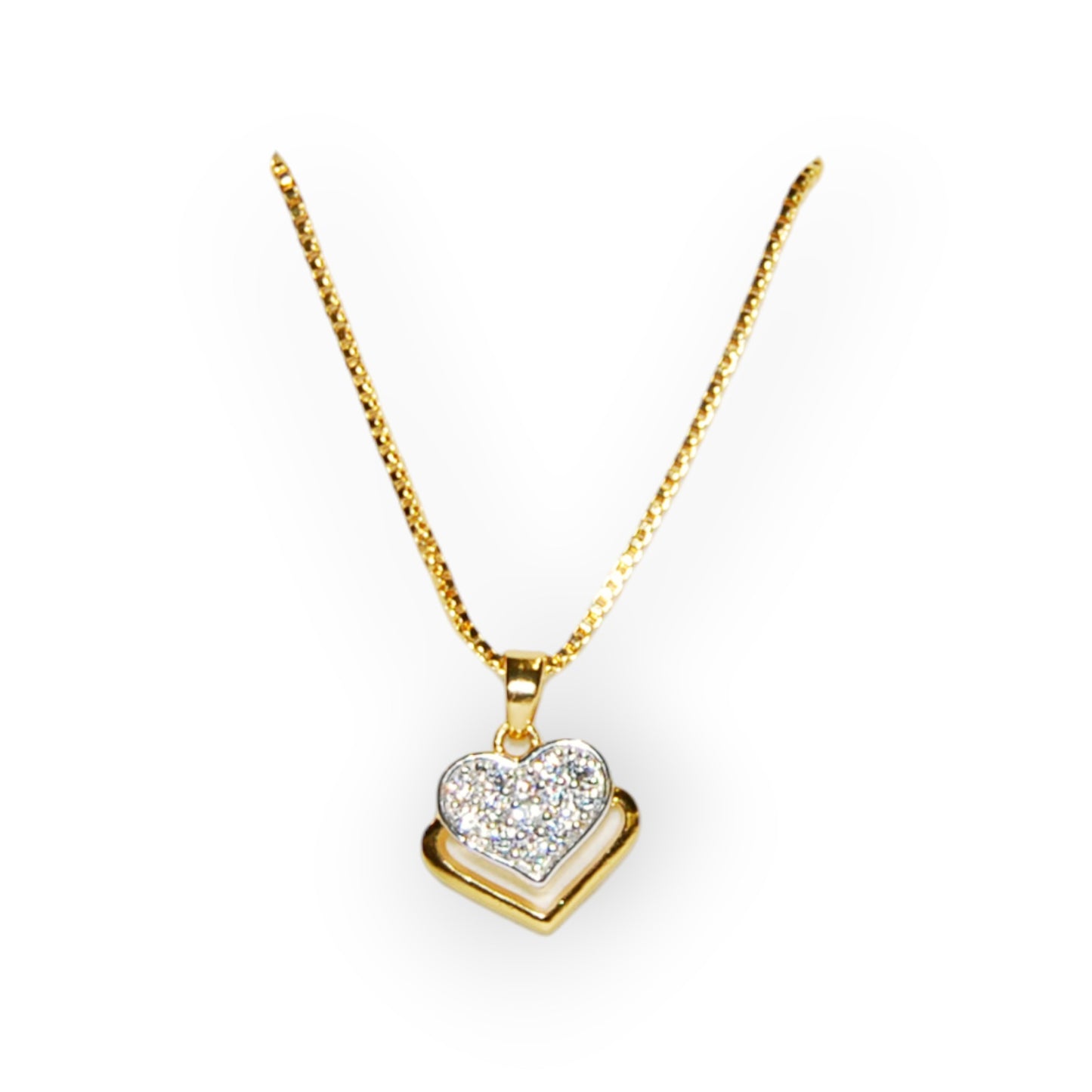 Gold-Plated Necklace and Heart Pendant