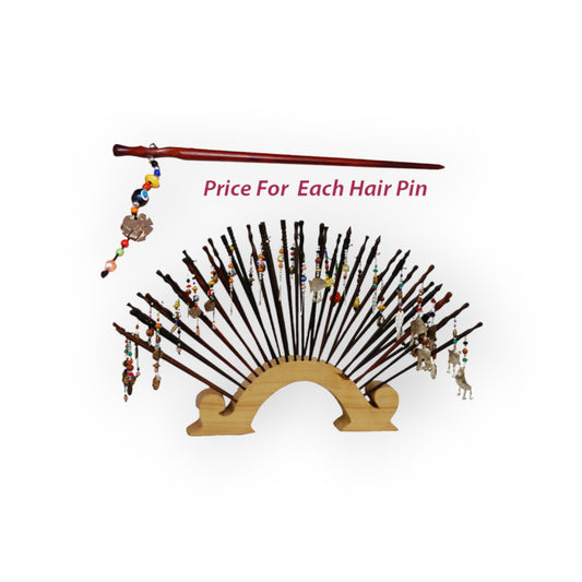 Wood Hair Pin - Chopstick Type Sold Individually