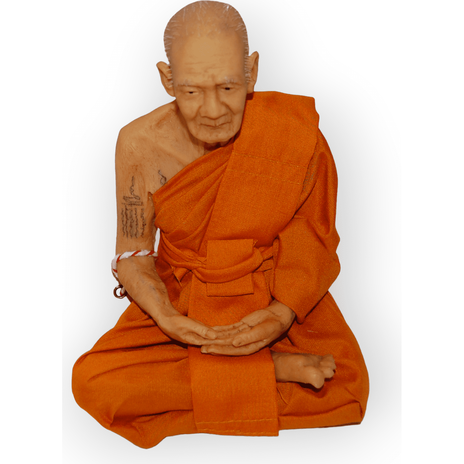 Life-Like Thai Buddhist Monk Meditating 7" Tall