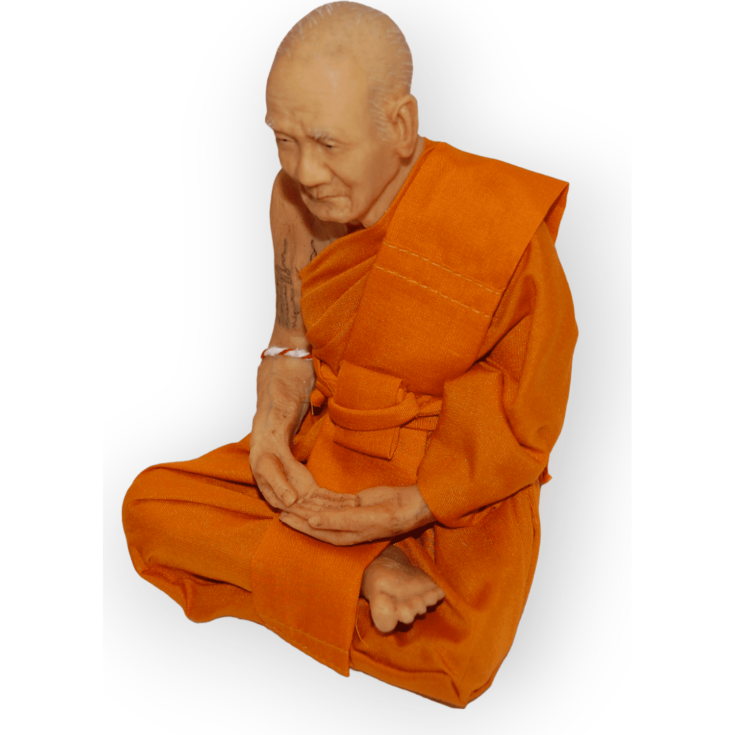 Life-Like Thai Buddhist Monk Meditating 7" Tall