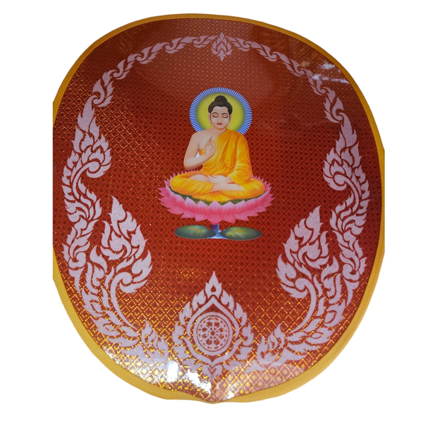 Thai Buddhist Ceremonial Fan - Sitting Buddha - Other Phatyot Symbols