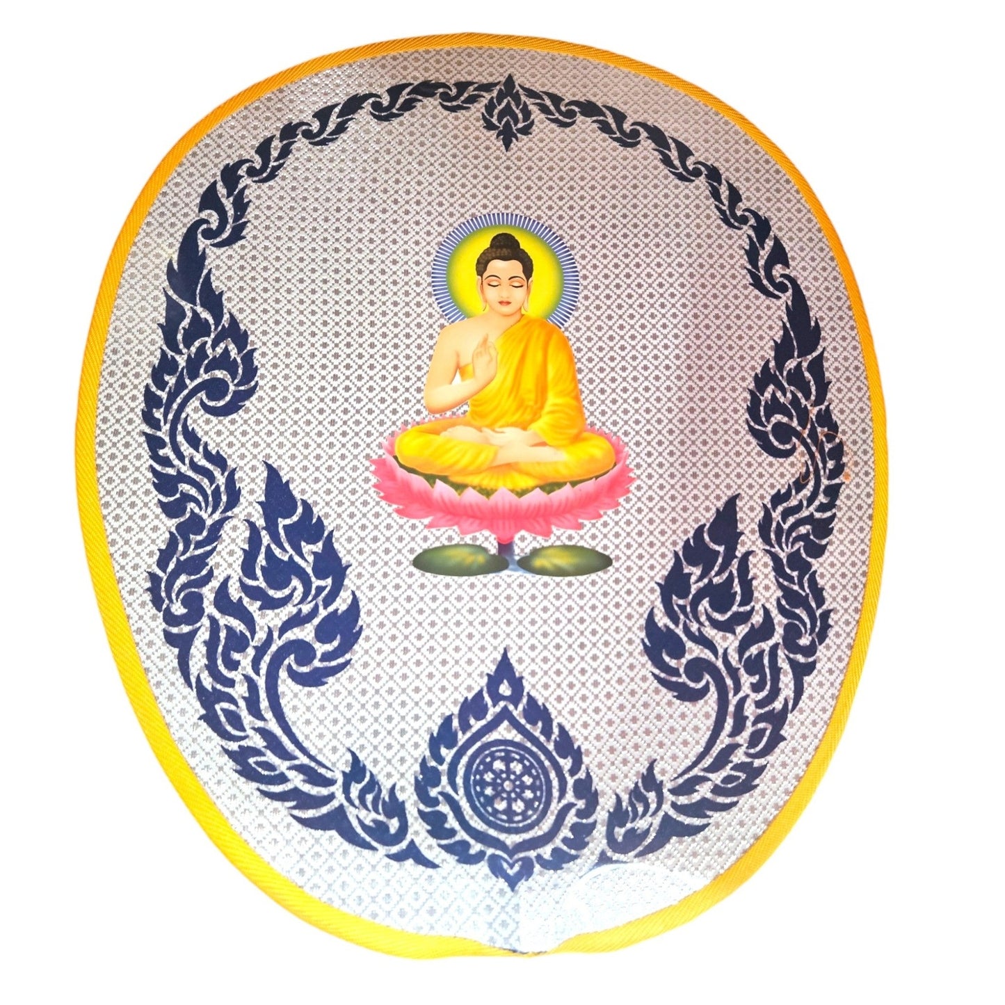 Thai Buddhist Ceremonial Fan - Sitting Buddha - Other Phatyot Symbols