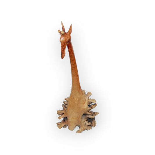 Carved Giraffes Head and Neck from Driftwood