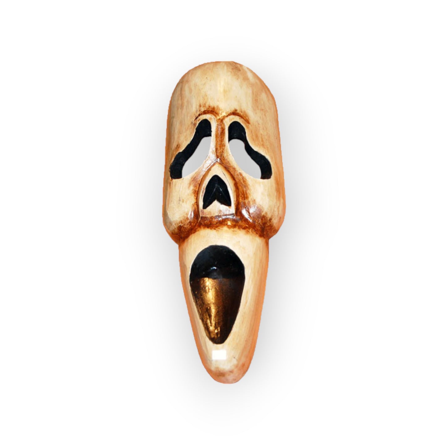 Scream Style Mask Crafted from Wood for Wall Décor