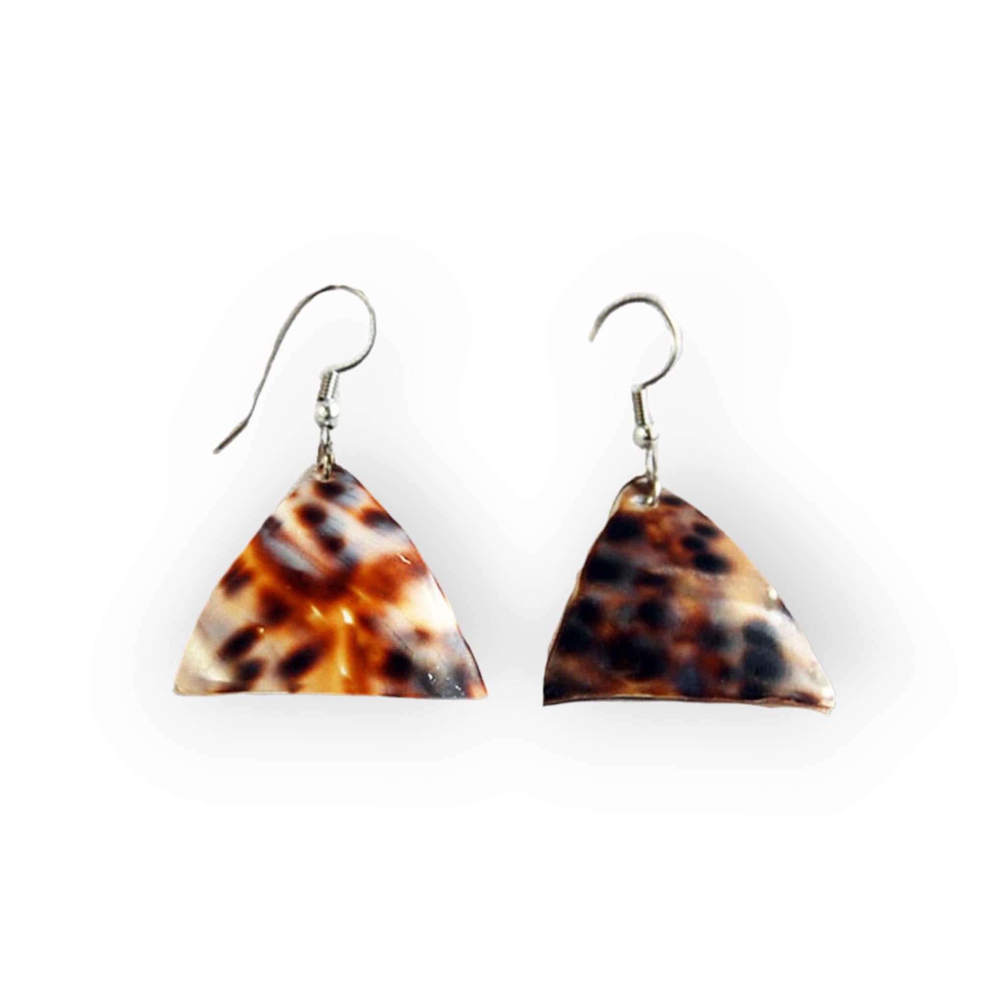 Triangle Shell Earring Triangle Seashell Hook Earring | Uniquely Thai Lao TV