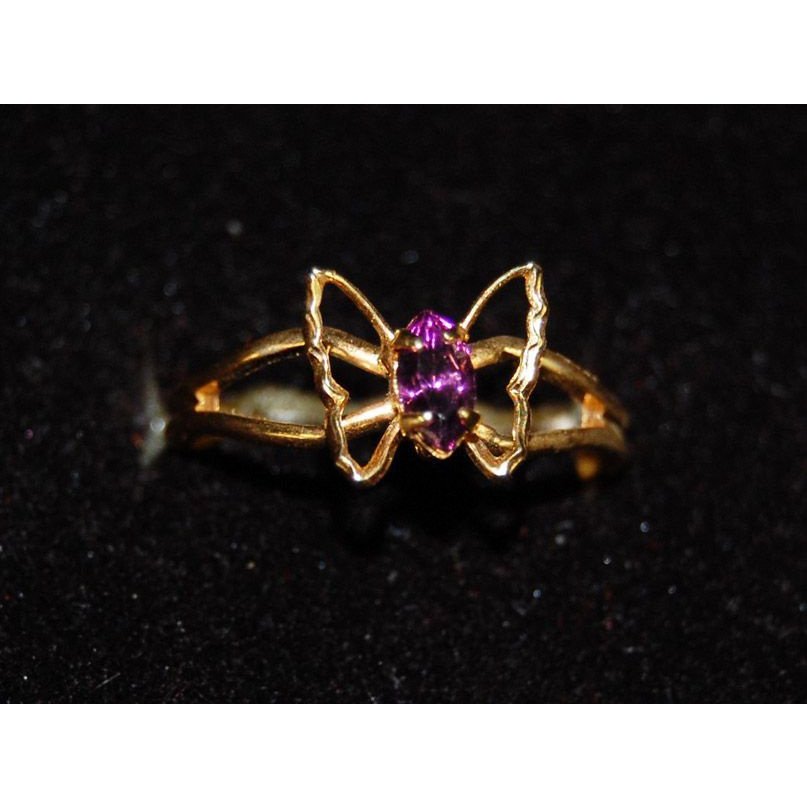 Purple Butterfly Ring