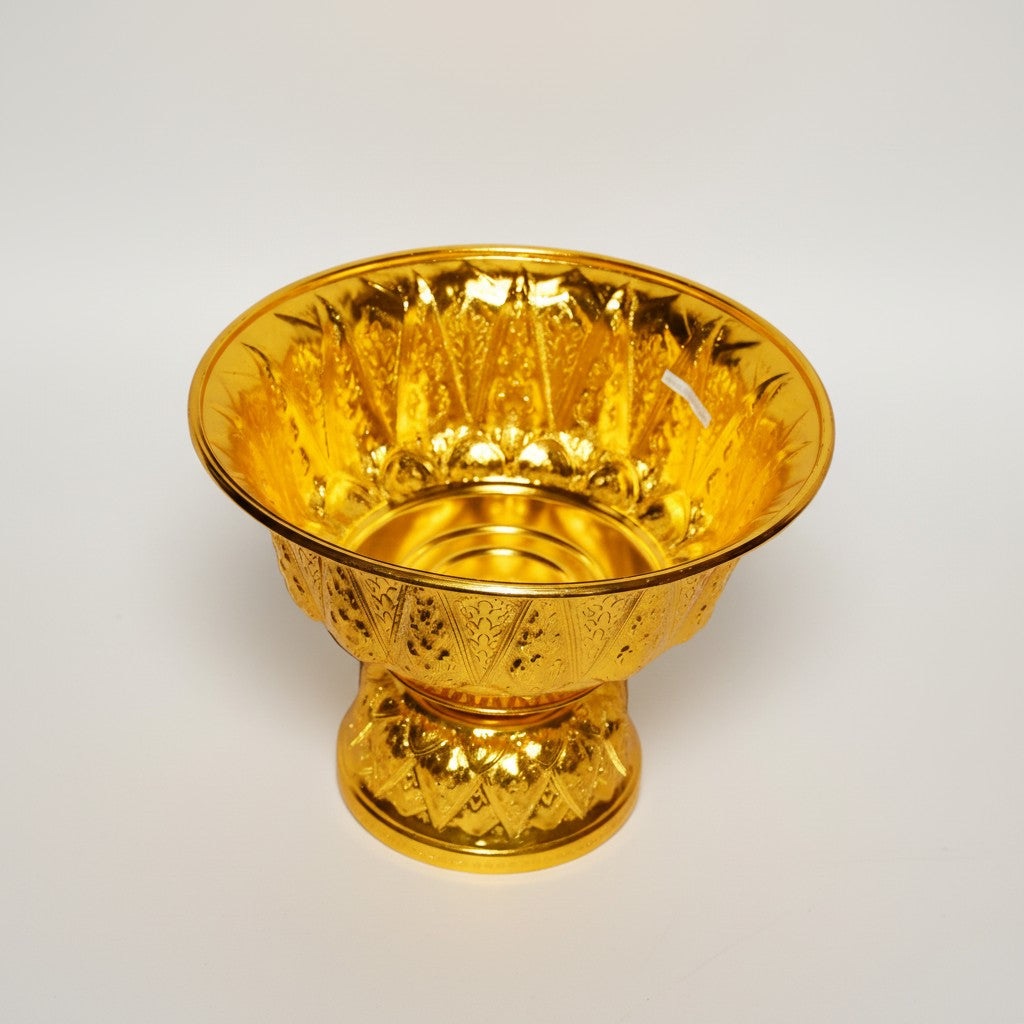 Aluminum Ceremonial Offering Bowl Gold Finish