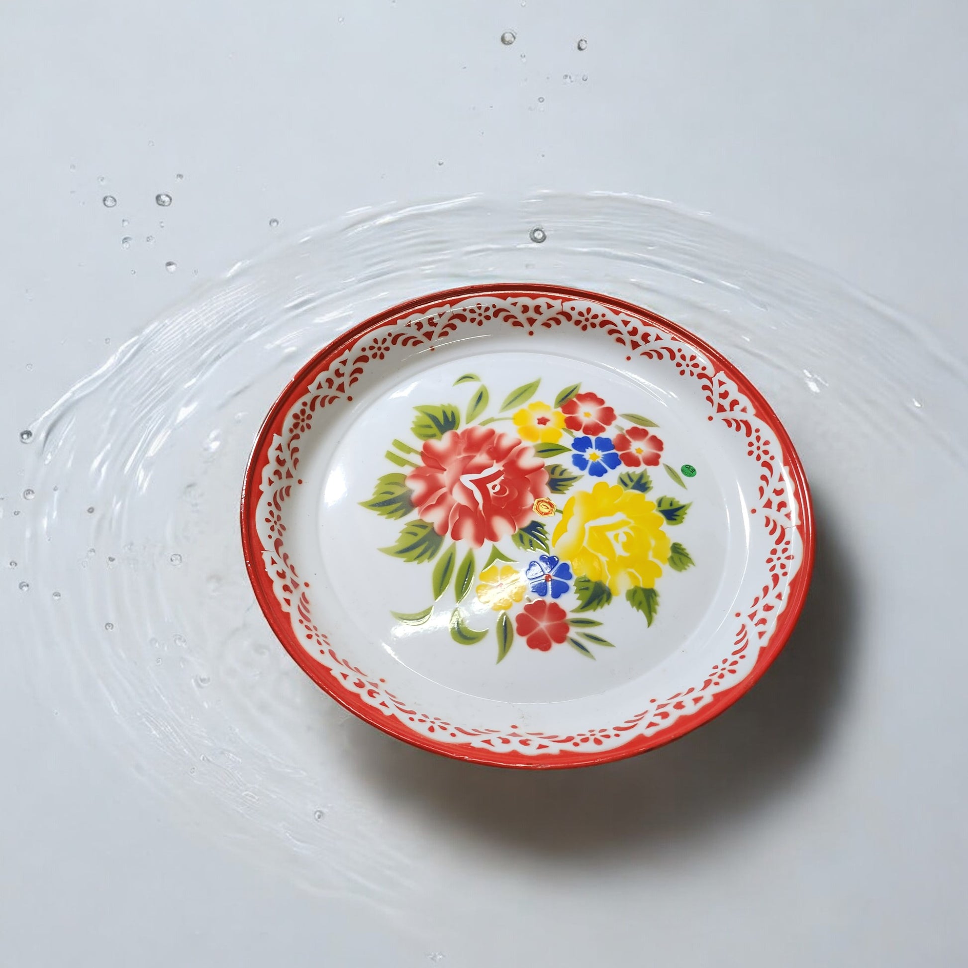 Serving Platter with Flowers 16" to 24" Diameter