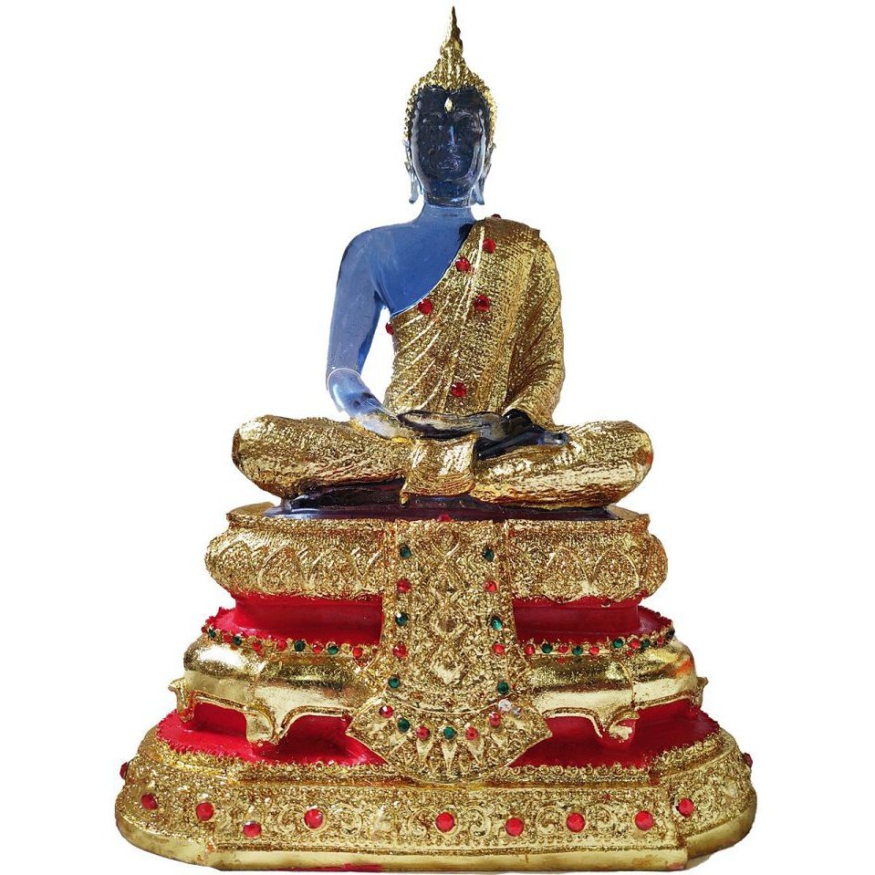 Resin Buddha Spring Robe Blue 17" Tall