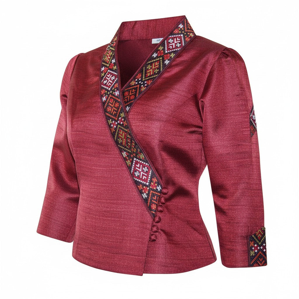 Traditional Thai - Lao Blouse Temple Outfit
