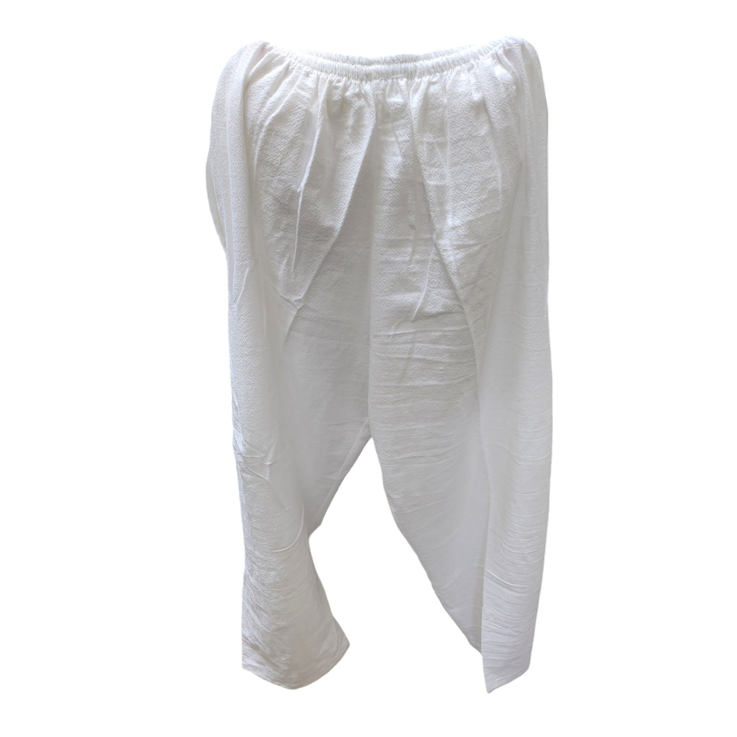 Buddhist Temple Pants White Unisex