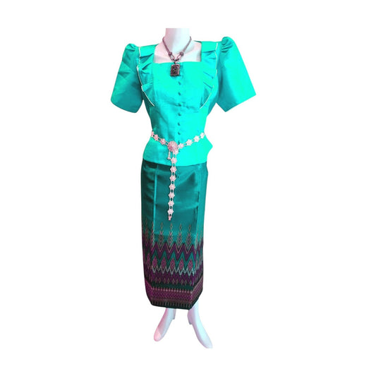 Thai & Lao Silk Dress La Na ST-SKRT-23