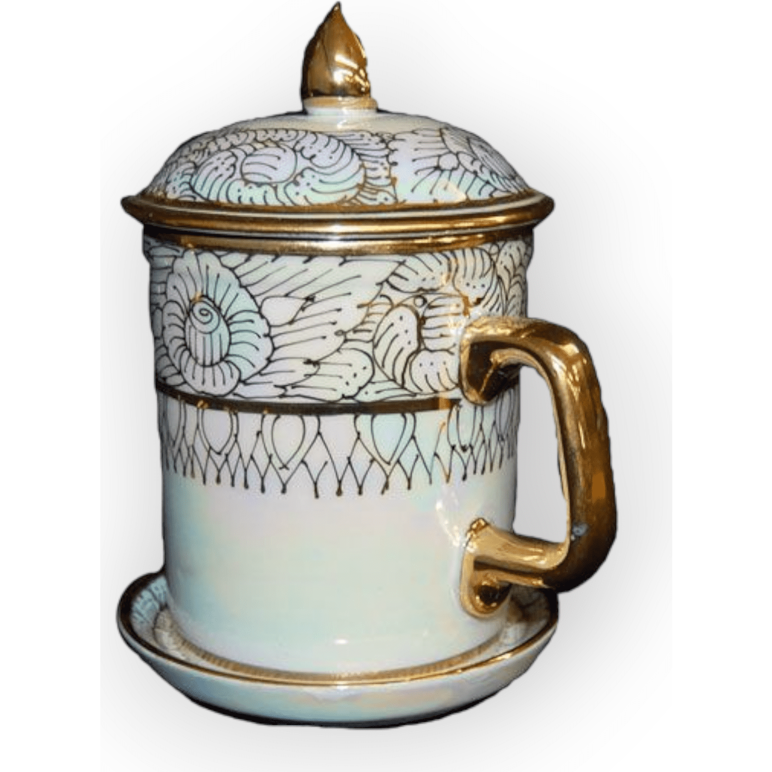 Stein with Lid and Saucer