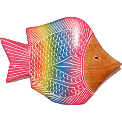Teakwood Fish 4.5" Tall