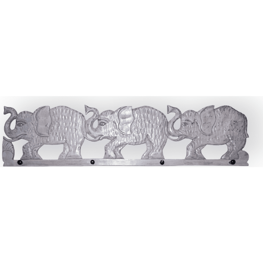 Three Elephant Wood Coat Hanger