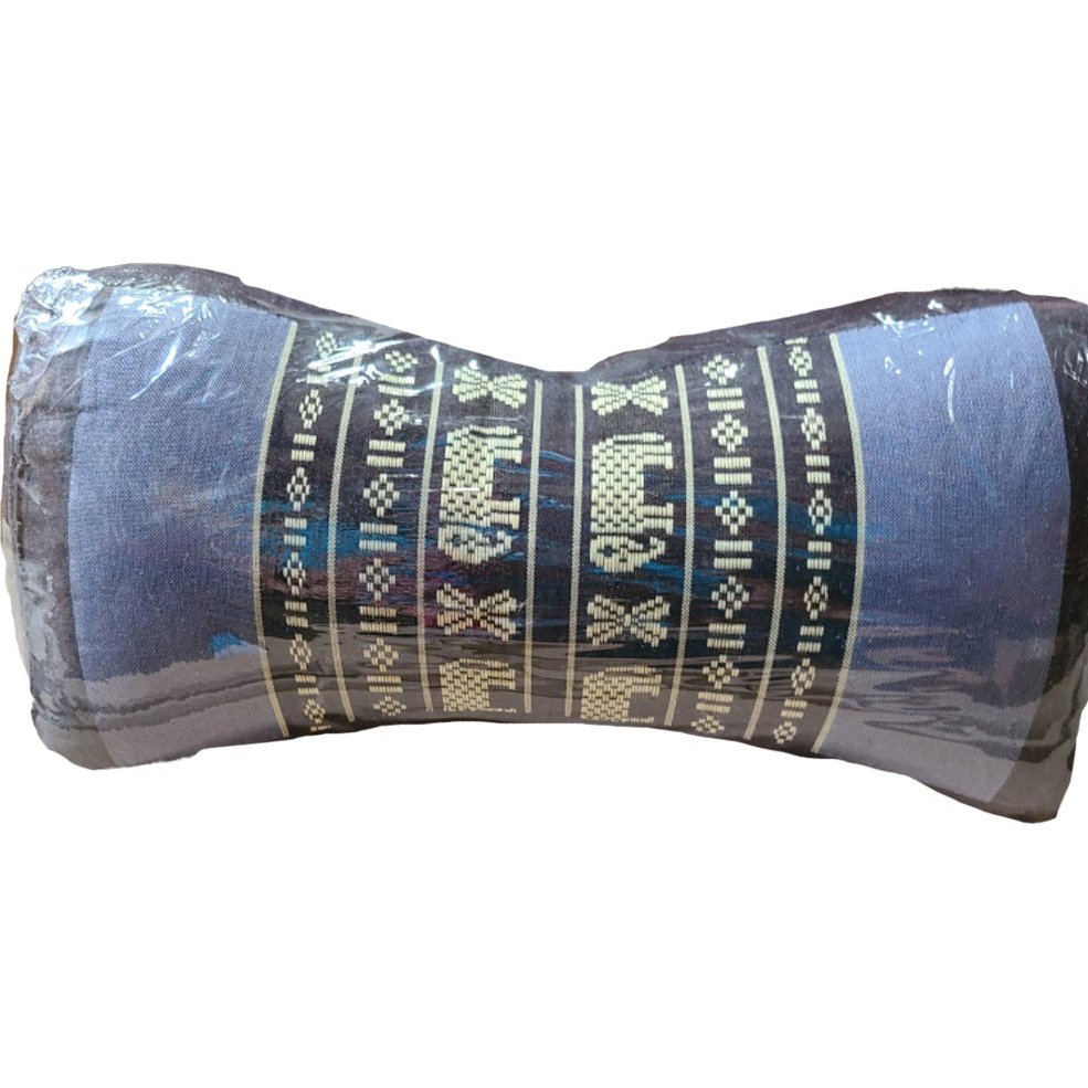 Travel Pillow Bone Black Blue-Kapok Fill