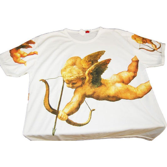 White T-Shirt with Cupid Baby