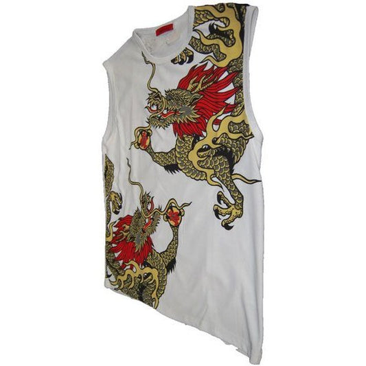 White T-Shirt with Dragon