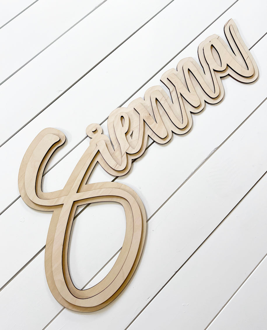 Custom 3D name sign