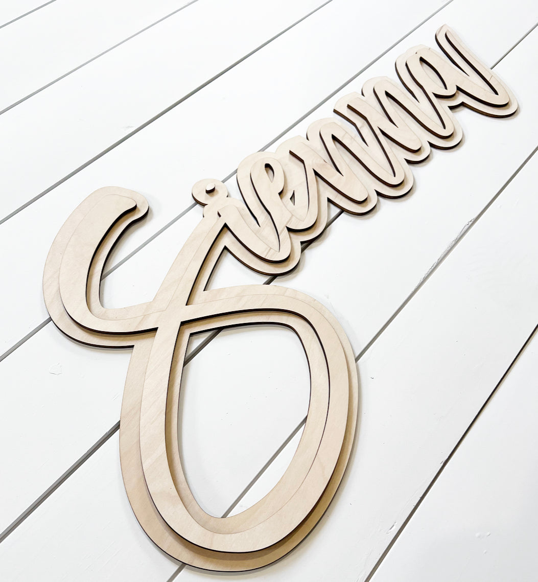 Custom 3D name sign