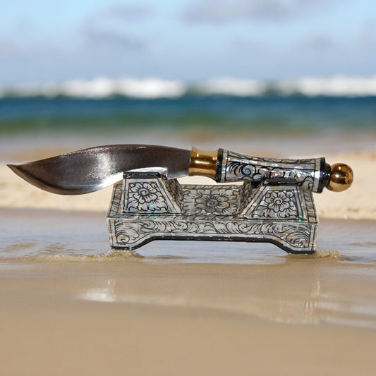 Mother Of Pearl inlaid Handled Knife from Thailand