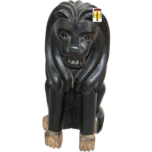 Black Wooden Lion