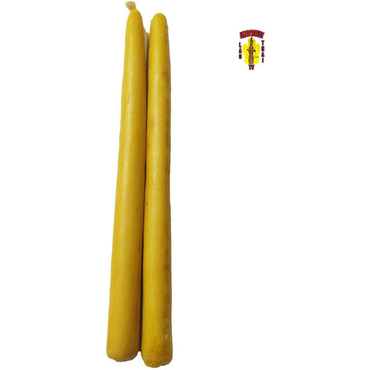 Buddhist Ceremonial Candles Bee's Wax 9" Set of 2