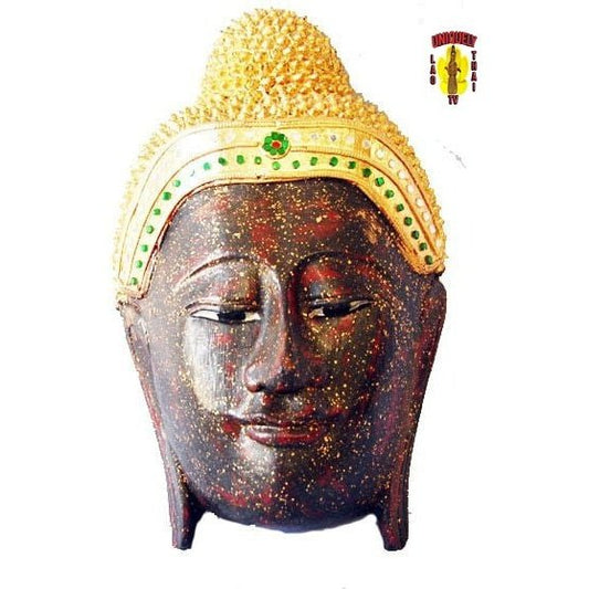 Carved Buddha Face Wall Accent