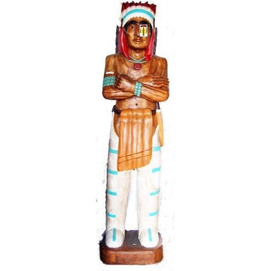 Carved Wooden Native American Chief