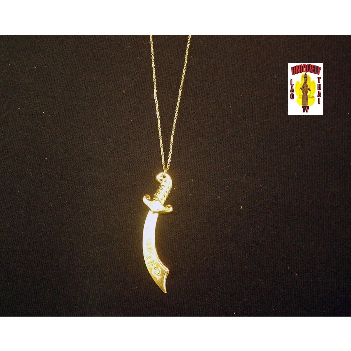 Gold Plated Scimitar Necklace