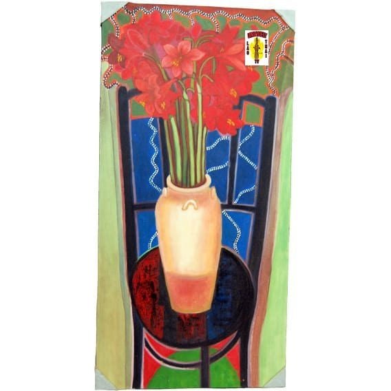 Hand Painting of Flowers & Vase