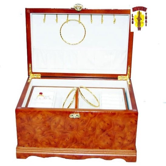 Kayla Burl Oak Jewelry Box