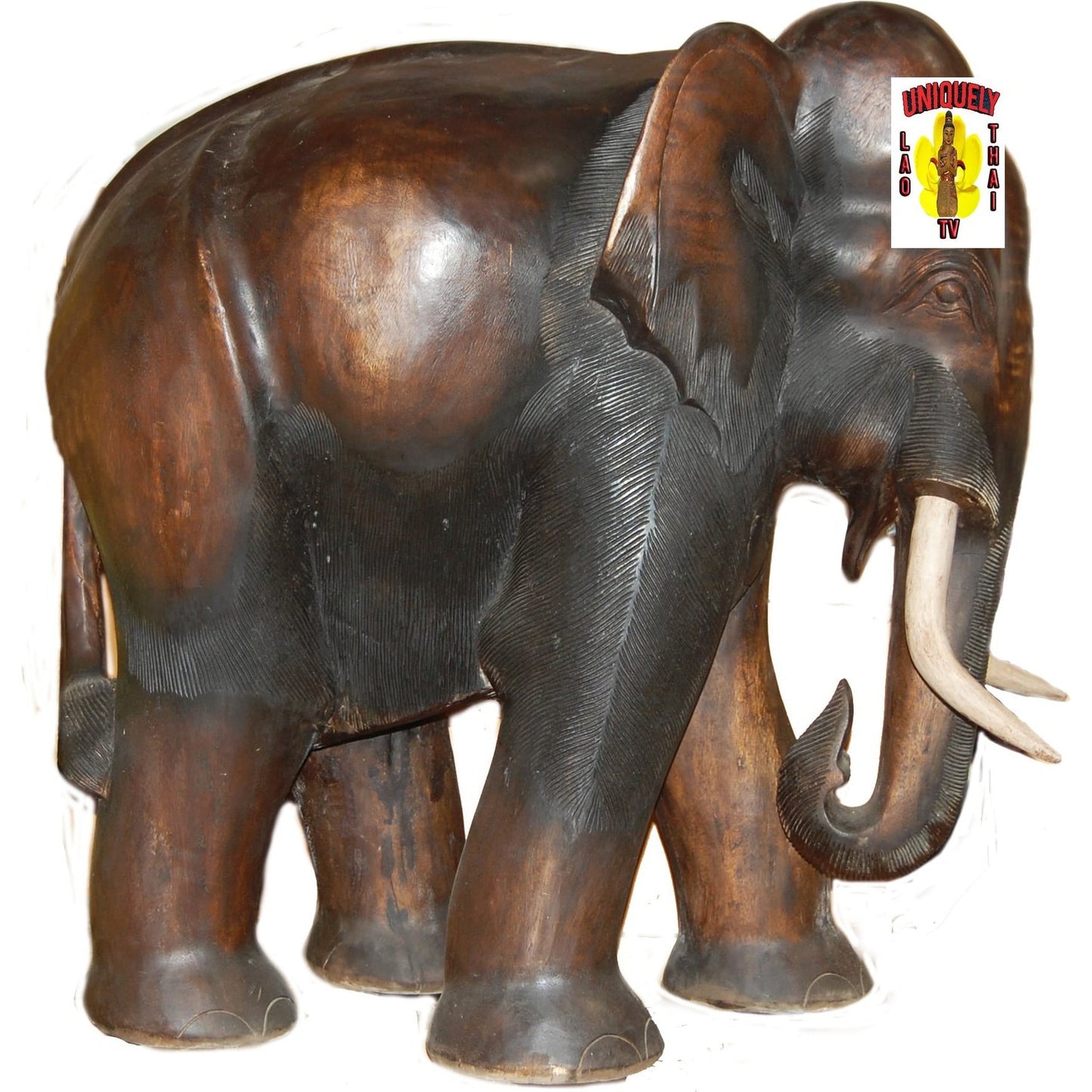 Large Wooden Elephant