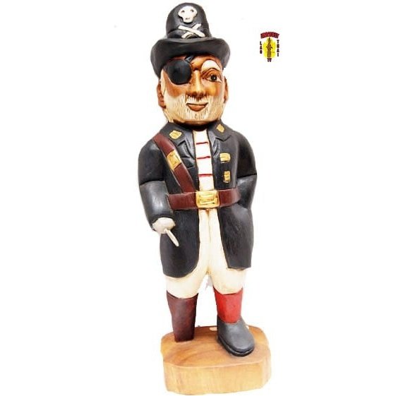 Solid Wood Pirate Statue