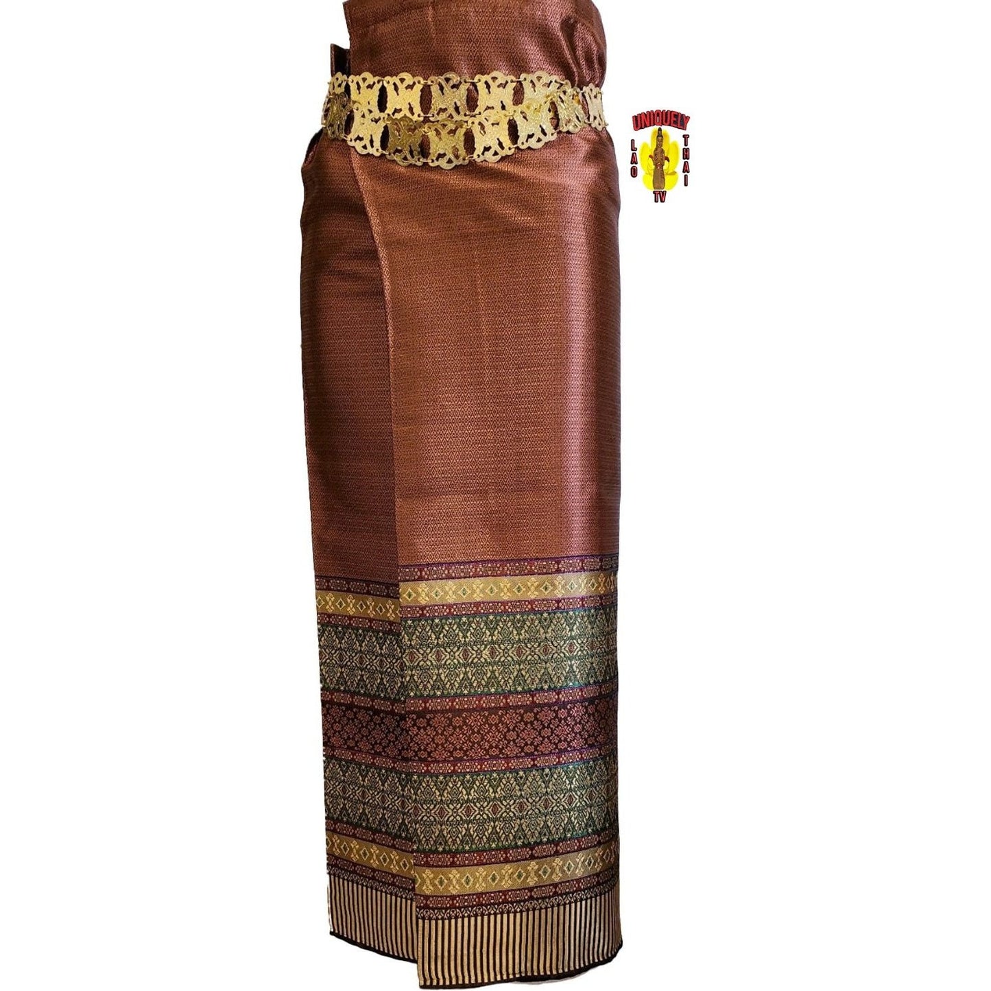 Thai & Lao Silk Dress La Na ST-SKRT-19 Thai & Lao Silk Dress La Na ST-SKRT-19