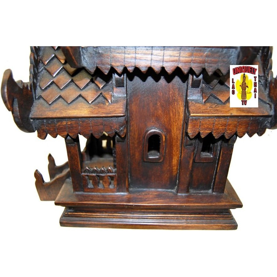 Thai Spirit House 9" x12" x16" Dark Finish