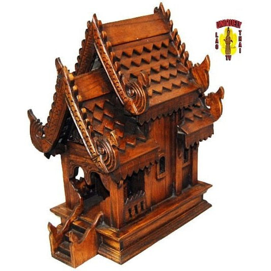 Thai Spirit House 9" x12" x16" Dark Finish