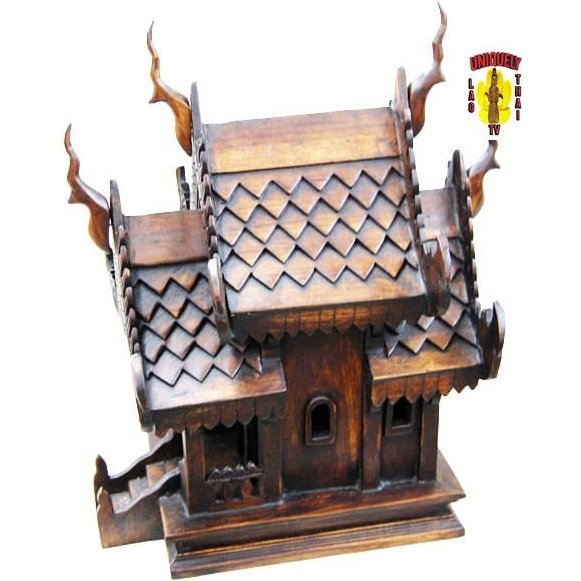 Thai Spirit House 9" x12" x16" Dark Finish