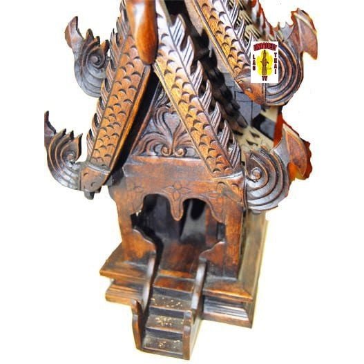 Thai Spirit House 9" x12" x16" Dark Finish