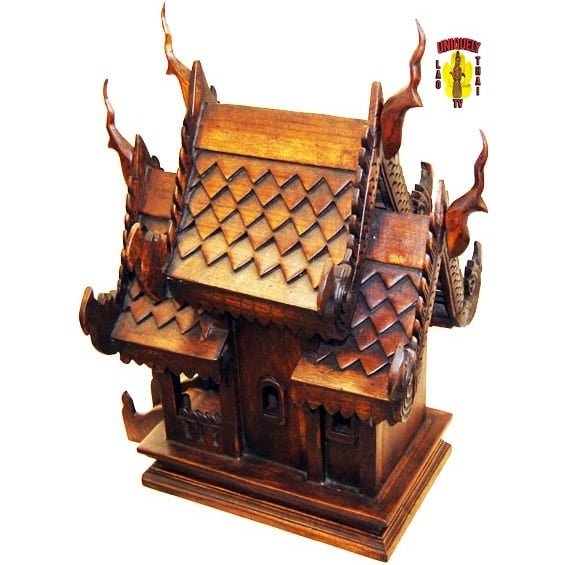 Thai Spirit House 9" x12" x16" Dark Finish