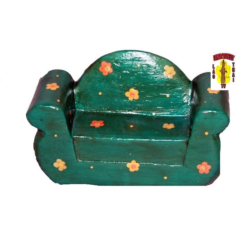 Two Seater Chair Green Toy Furniture 