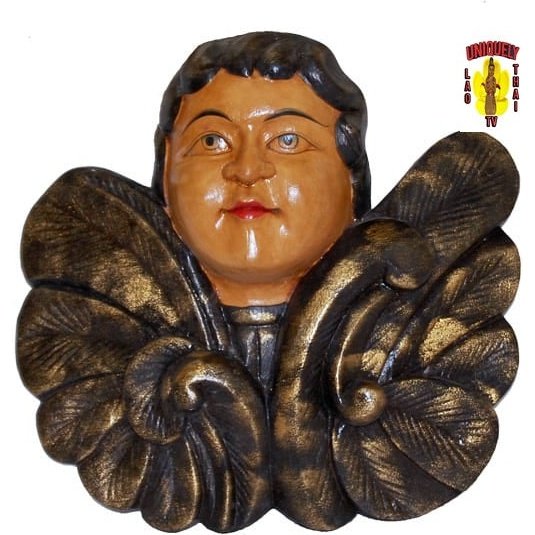 Wall Hanging of Face with Wings