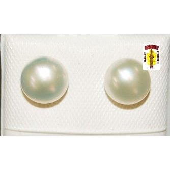 White and Silver Pearl Earring