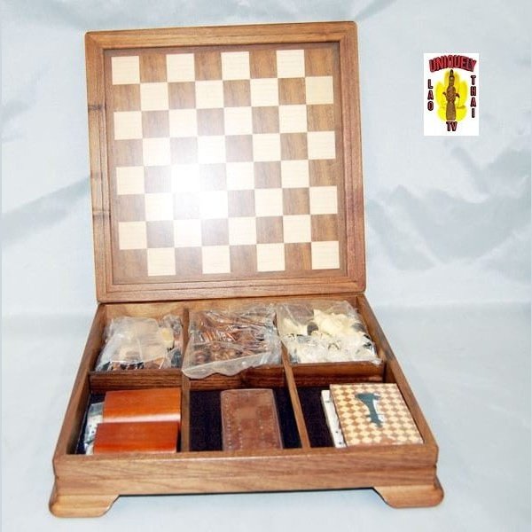 Wood Inlay Chess Set Game Board