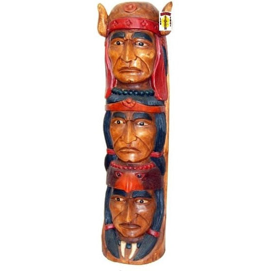 Wooden Indian Totem 40 In